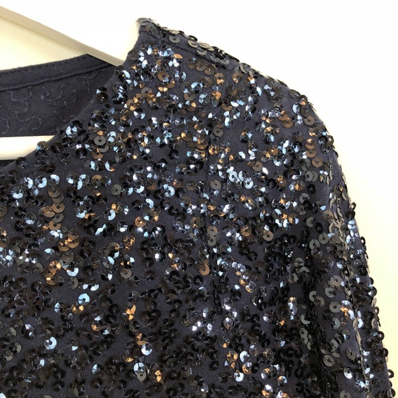 J.Crew Navy Sequin Top Size XXS - Picture 4 of 6
